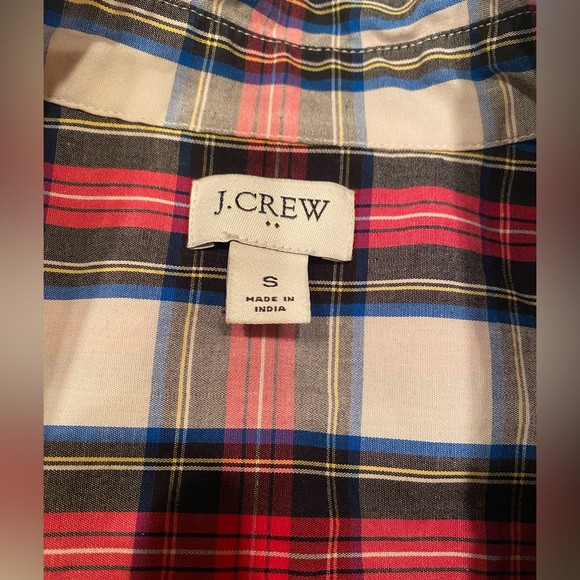 J. Crew. Size S. Classic plaid button down. - Picture 4 of 4